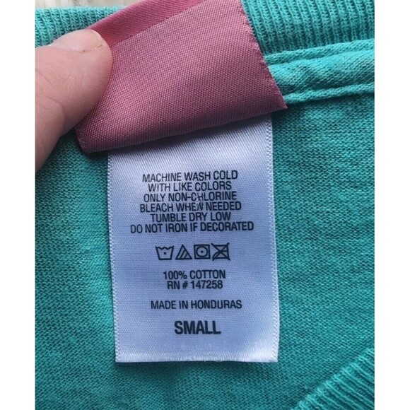 Simply Southern "Hang with my Dog" Sea Glass Green Long Sleeve Tee Small Floral - Picture 9 of 10